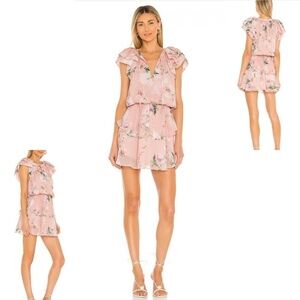 💋Yumi Kim Joy Ride Blush Betty Ruffle Mini Dress